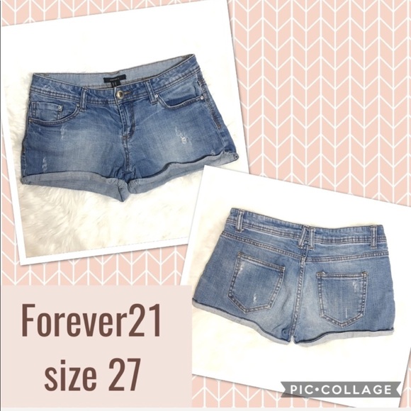 Forever 21 Pants - Forever 21 Distressed Denim Shorts Size 27